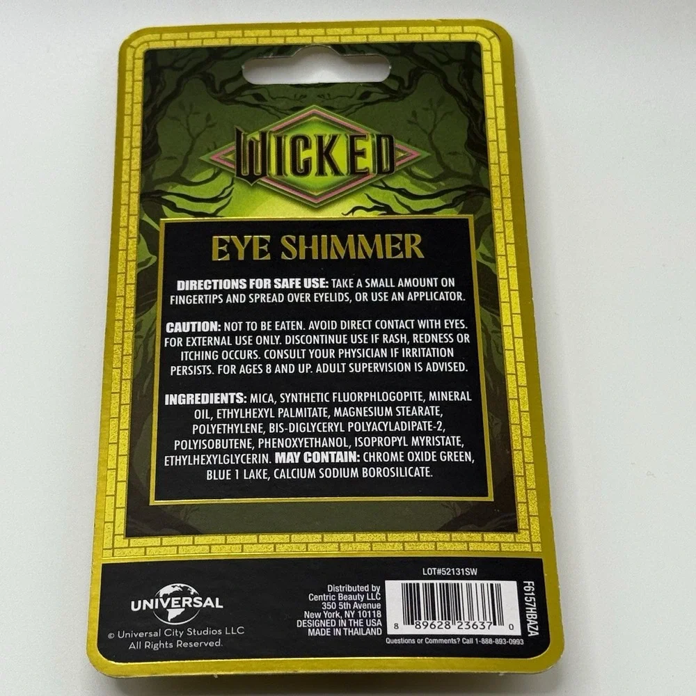 WICKED 3 Piece Set Eye Shimmer Lip Oil Hand Cream Watermelon Elphaba